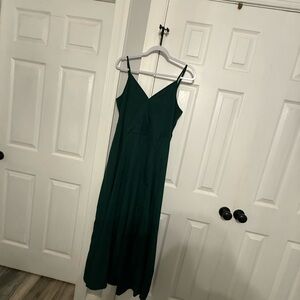 SHEIN Dark Green V-Neck Jumpsuit
